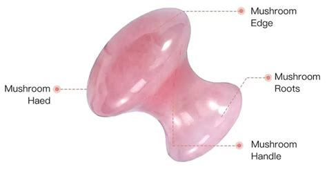 Cloudanddragon Brand Pink Rose Quartz Stone Mushroom Massager For Faceandneckandbackand Legs Easy