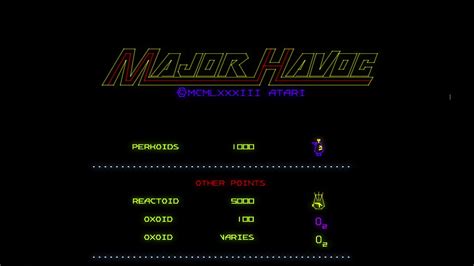 Major Havoc By Atari Arcade Youtube