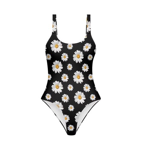 Binienty Swimsuits For Curvy Women One Piece Aesthetic Daisy Swimwear