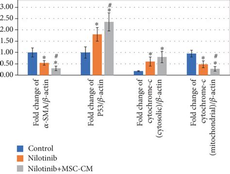 The Effect Of Nilotinib And Msc Cm On Sma Cytochrome C And P