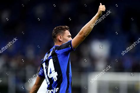 Kristjan Asllani Fc Internazionale Celebrate End Editorial Stock Photo