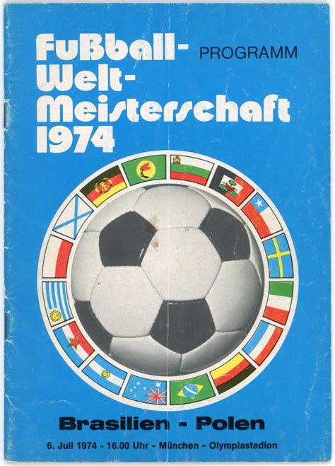 1974 World Cup 3rd Place Play Off Brazil Vs Poland Programme Football