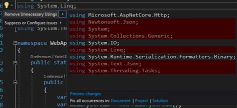 Quick Tip Remove Unused Using References In Visual Studio