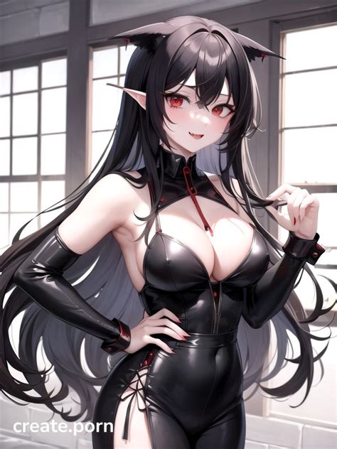 Old Vampire Lord Transforming Into Cute Vampire Maid Nsfw Red Eyes Pale