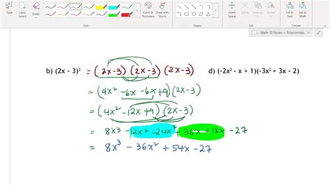 Unit Polynomials Lesson 1 Expanding Polynomials Youtube