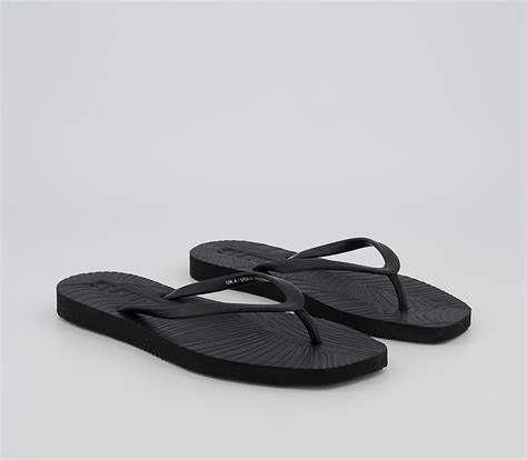 Sleepers Sleepers Tapered Flip Flops Black Womens Sandals