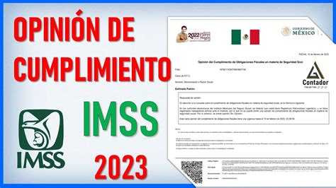 OPINIÓN DE CUMPLIMIENTO IMSS 2023 YouTube