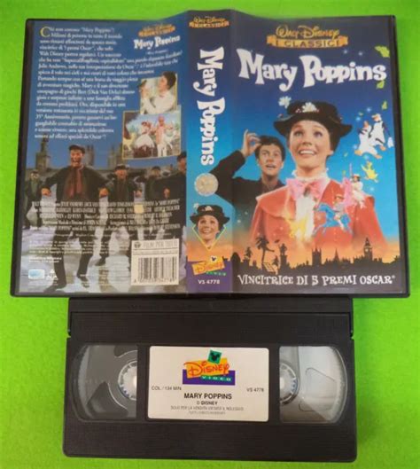 VHS FILM MARY POPPINS 1999 Julie Andrews Dick Van Dyke WALT DISNEY F218