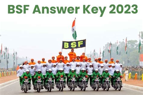 BSF HC RO RM Answer Key 2023 Check Marks Score Card And File