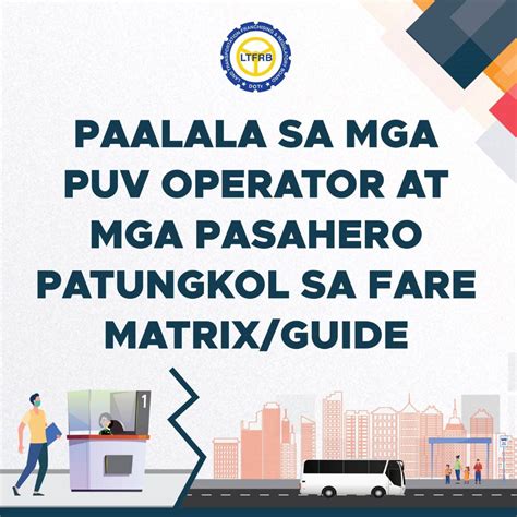 Ltfrb No Jeepney Fare Matrix Guide Displayed Absolutely No Charging