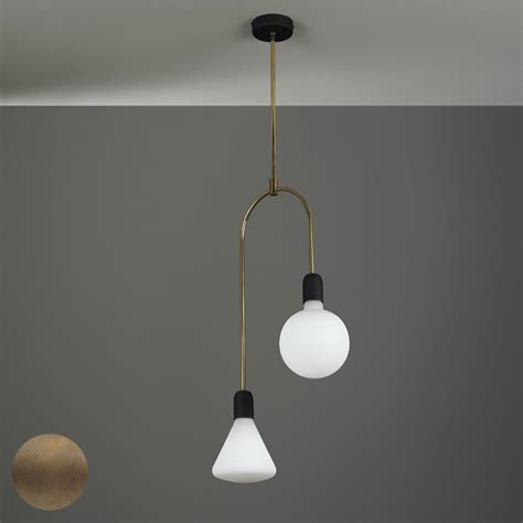 Lampada A Sospensione Cattaneo Smith Ottone 4 Luci Lightplus