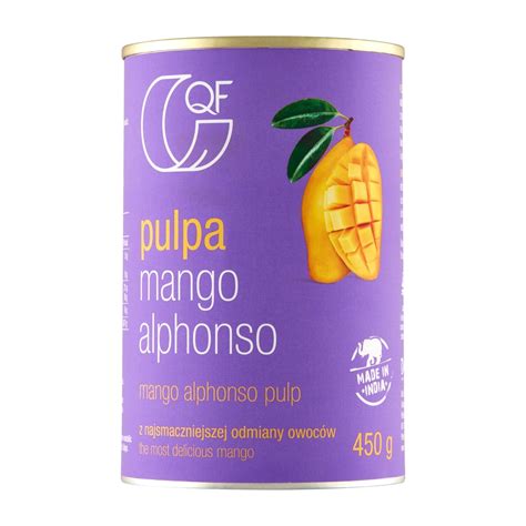 Pulpa Z Mango Alphonso Bez Dodatku Cukru 450g QF De Care Group