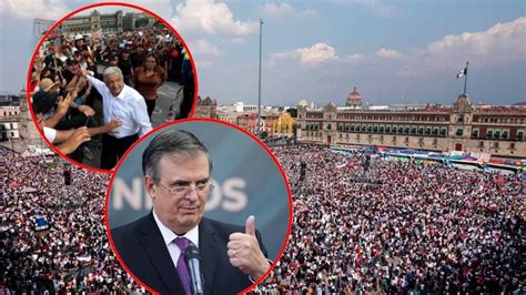 Ebrard Recuerda Fotograf A Al Lado De Amlo Previo A Evento En El Z Calo