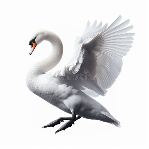 Imagen De Cisne Aislado Sobre Fondo Blanco Puro Ideal Para