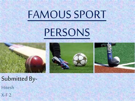 Famous Sports Persons | PPT