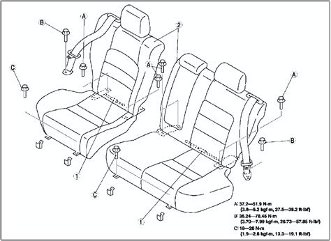 Mazda Service Manual Rear Seat Removal Installation Seat