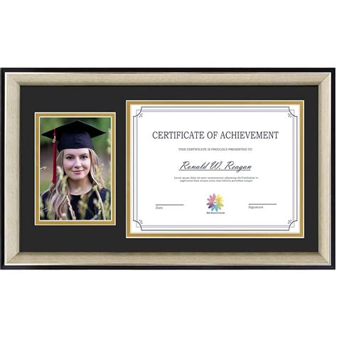 Buy Mbc Mat Board Center X Diploma Picture Frame With Black Gold