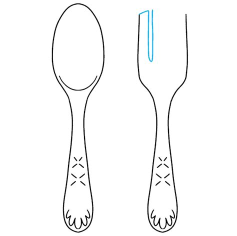 How to Draw a Spoon and Fork - Really Easy Drawing Tutorial