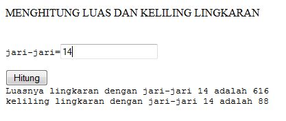 Menghitung Luas Dan Keliling Lingkaran Dengan PHP P G P Y P S