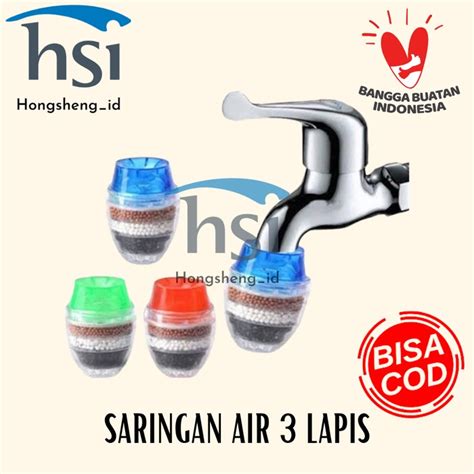 Jual Hsi Saringan Penyaring Keran Kran Air Water Filter Faucet 3 Lapis