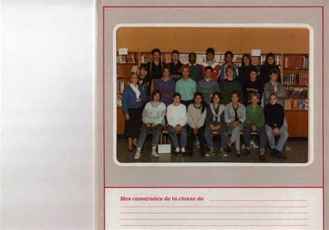 Photo de classe 3ème E de 1988 Collège Le Carré Sainte honorine