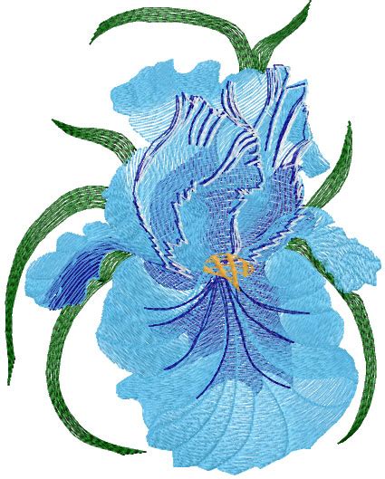 Big Blue Flower Free Embroidery Design 22 Free Embroidery Designs