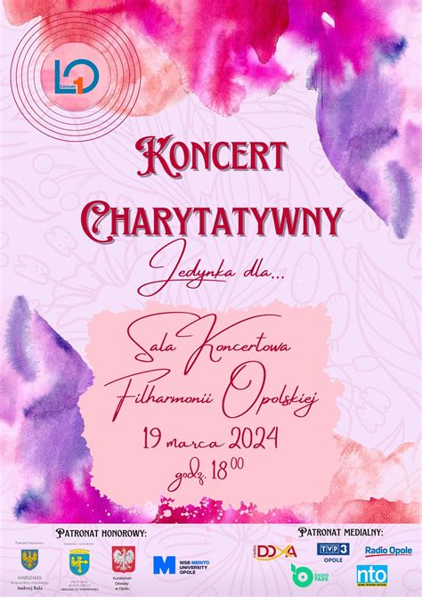 Publiczne LO Nr I W Opolu Zaprasza Na Koncert Charytatywny Jedynka Dla