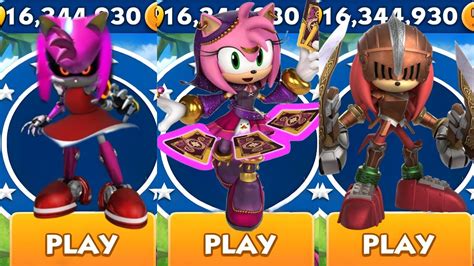 Sonic Dash Metal Amy VS Fortune Teller Amy VS Sir Knuckles Movie