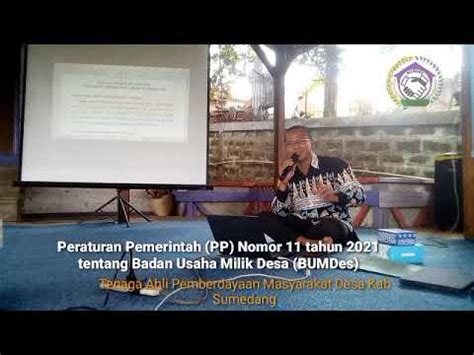 Sosialisasi Pp No Tahun Tentang Bum Desa Youtube