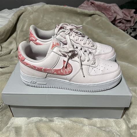 Cute Pink Air Forces With Design Wmns Size 9 And Depop