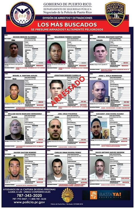 Publican Afiche De Los Criminales Más Buscados En La Isla Metro