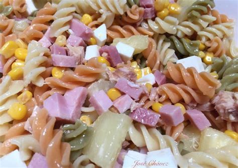 Ensalada De Pasta Tricolor Receta De Jose Chavez Cookpad