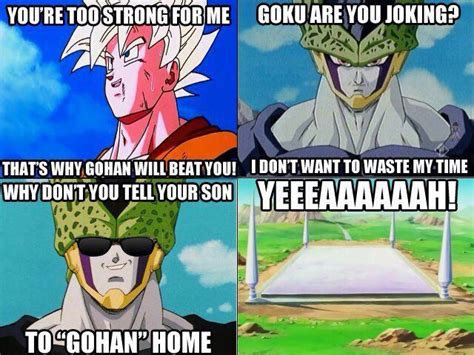 When Cell Try S To Be Funny Dragon Ball Dbz Memes Funny Dragon