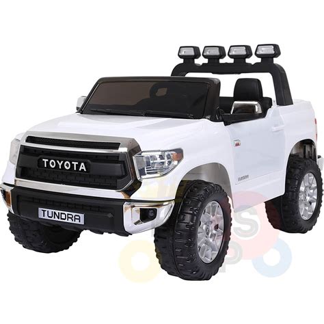 White 2 Seater Premium Edition Toyota 24v 4x4 Kids Truck With Rc