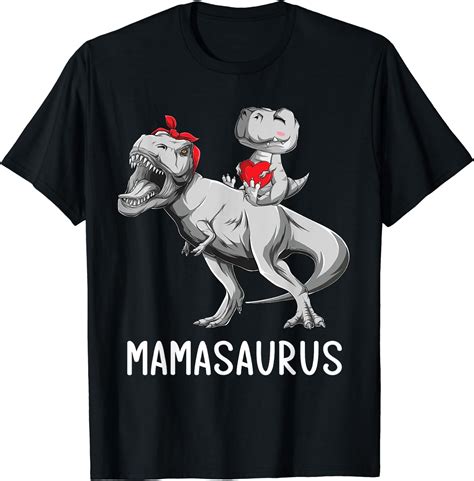 Mothers Day Mom Mamasaurus Dinosaur Mama T Rex Saurus T Shirt Black