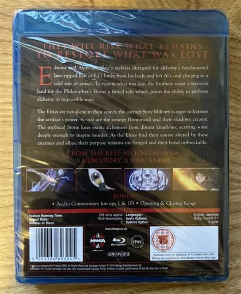 FULLMETAL ALCHEMIST BROTHERHOOD Vol 1 Episodes 1 13 Blu Ray Region B