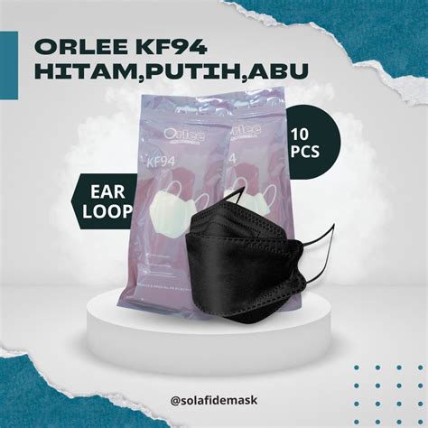 Jual Orlee Kf Hitam Isi Kf Warna Ply Terbaru Masker Kf