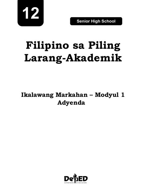 Module Q Fspl Akademik Filipino Sa Piling Larang Akademik