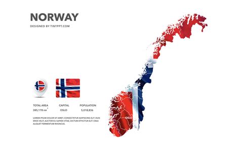 Norway Map Slide Powerpoint Tinyppt