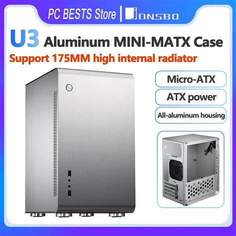 Jonsbo U Mini Matx Case Silver Matx Motherboard All Aluminum Chassis