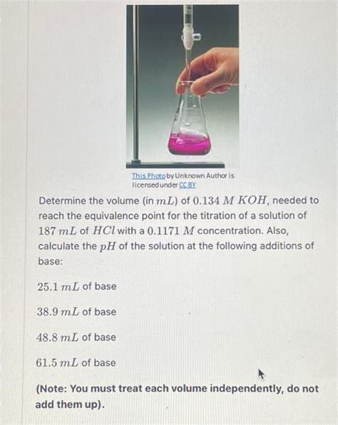 Solved Determine The Volume In Ml Of Mkoh Needed To Chegg