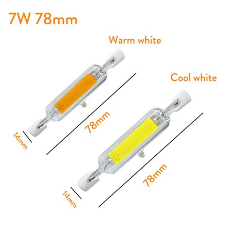 R7s Led 78mm 118mm 25w 15w 12w 7w Dimmable Bulb Ceramic Glass Tube