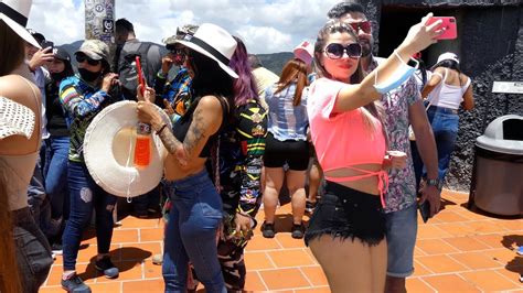 Colombian Women Climb Guatape Youtube