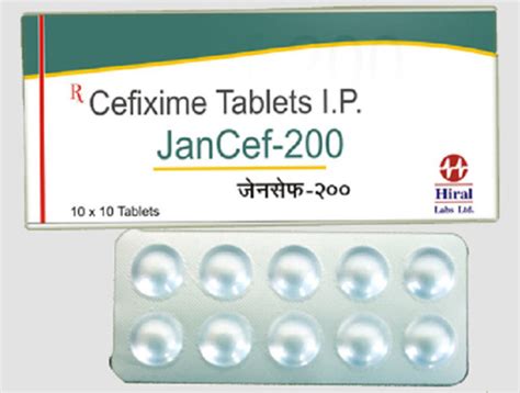 Packing Tapes Jancef 200 Cefixime 200 Mg Antibiotic Tablet Ip 10x10