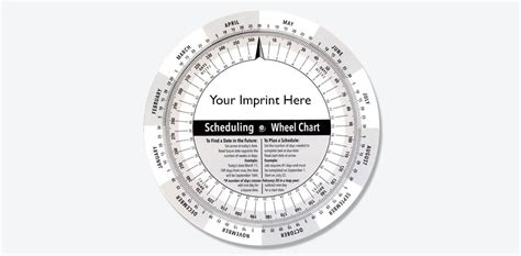 Scheduling Wheel And Perpetual Calendar On Back Custom Imprinted With