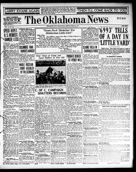 The Oklahoma News Oklahoma City Okla Vol 10 No 234 Ed 1