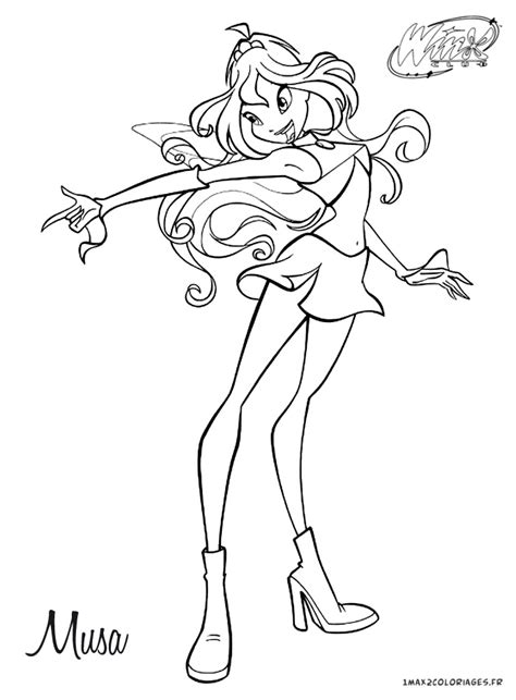 Coloriage Winx Club Musa Est Une F E Tenace Nergique Cr Ative A