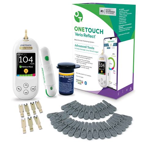 Onetouch Verio Reflect Blood Glucose Monitoring Kit With Meter Lancets