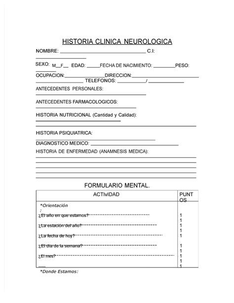 Pdf Historia Clinica Neurologica Historia Clinica Neurologica Nombre