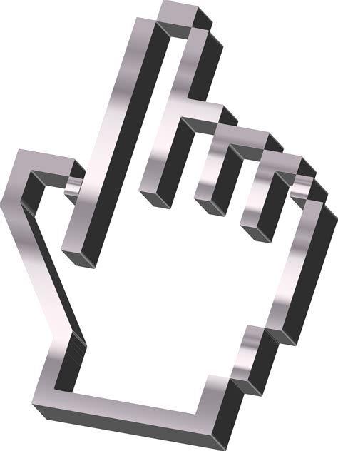 3d Hand Cursor Pointer Clip Art Image Clipsafari